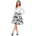 Grace Karin Occident Vintage Retro 50s Floral Pattern Cotton Skirt CL008925-9